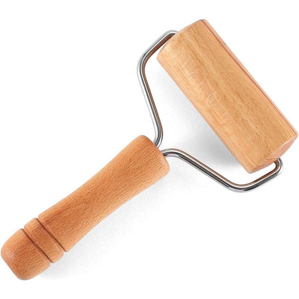 T-formet kagerulle Professionel massiv træ kagerulle non-stick belagt degrulle til fondant, pizza, kage, pasta og butterdej