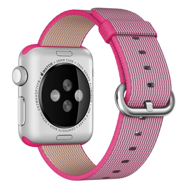Armbånd til Apple Watch 38/40/41 mm vevd Rosa nylon