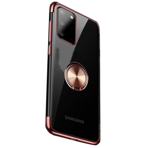 TG Samsung Galaxy A02S - FLOVEME Kotelo Renkaalla Roséguld
