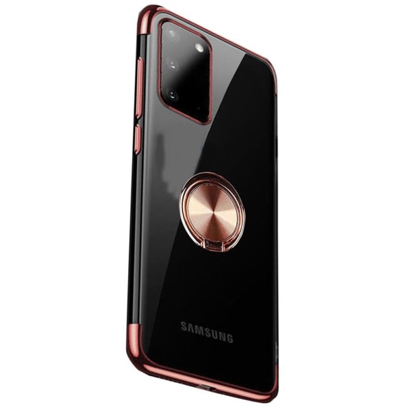 TG Samsung Galaxy A02S - FLOVEME Skal med Ringholder Roséguld