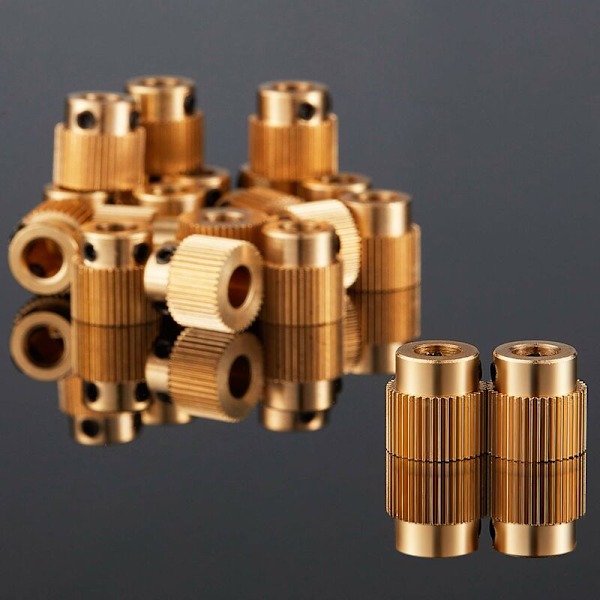 Extruderhjul 3D-skrivardelar Växel 40 tänder Mässing Extruderhjul Kompatibelt med CR-10, CR-10S, S4, S5, Ender 3, Ender 3 Pro (10)
