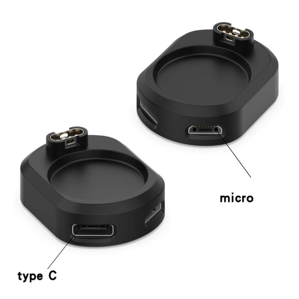 Laderdokk for Garmin Forerunner 265 265S 965 Fenix ​​​​5 6 7 Svart