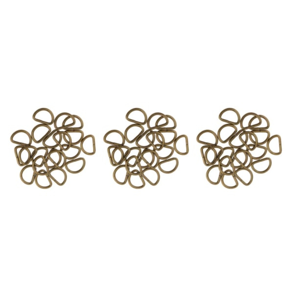 1/3/5 100 Styk Legering DIY D-Ringe til Webbing Bronze 12x8x1.8m 3Sæt