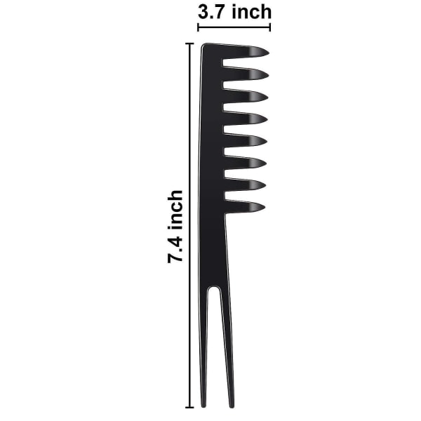 TG 3-delt Fantail-kam med brede tenner, dobbelt stift Fantail-seksjon, gave