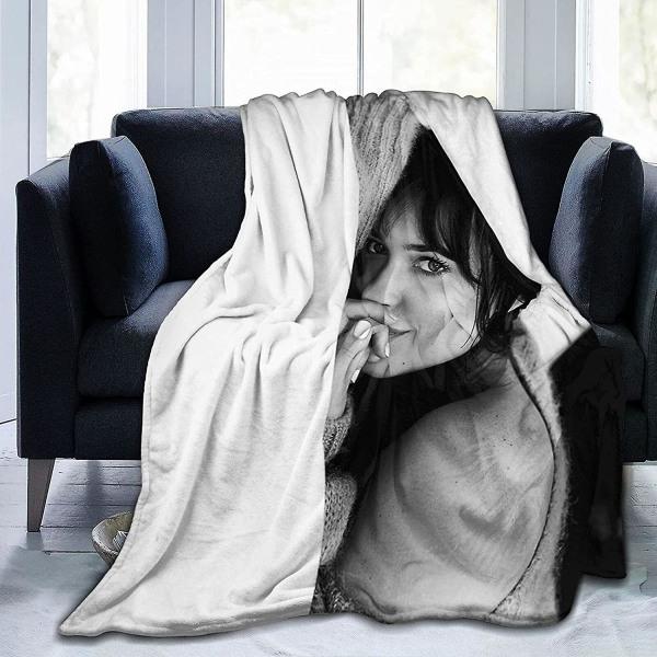 Dakota Johnson-tæppe Ultrablødt flanelstæppe 3d print Fluffy plyshtæppe Sengelinned Dekoration Sengtæppe til stue Soveværelse Kollegieværelse Dekoration-z347 50x40in 125x100cm