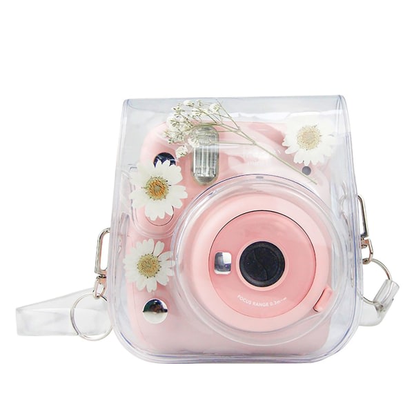 Instant-fodral för Instax Mini 11 Transparent blommönster Skyddande fall