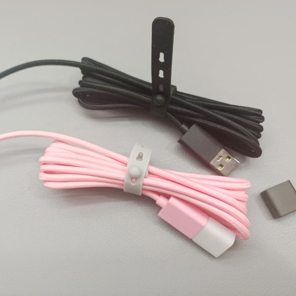 USB laddningskabel PVC Line Wire för Razer Kraken Ultimate / 7.1 V2 RGB / V3 Wired / Kitty Edition h?rlursdelreparation Black