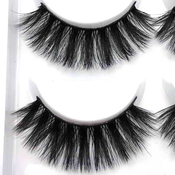 TG 5-pack lösögonfransar - 3D faux mink - G800 Svart
