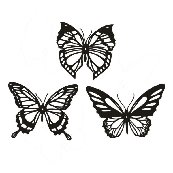 3 stk Metall For Butterfly Veggkunst for Soverom Utsøkt