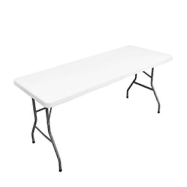 Rektangulär picknickbordsduk tvättbar elastisk figursydd spandexduk för campingfest utomhusbruk vit 153x76cm white 153x76cm