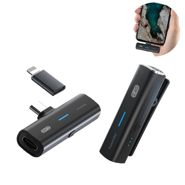 Lavalier Mikrofon Trådløs USB-C Klippmikrofon
