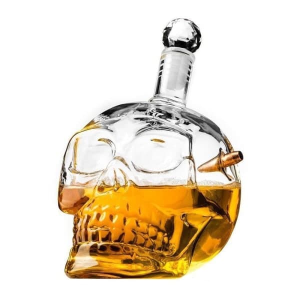 TG Whiskykaraff, Dödskalle - 700 ml Transparent
