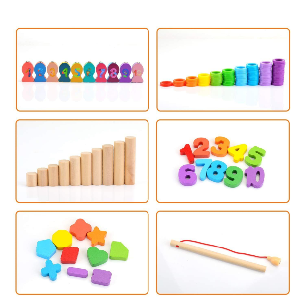 barnleksaker pedagogiska leksaker träleksaker, multifunksjonella