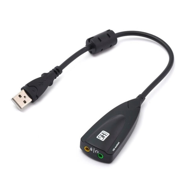 Eksternt USB-lydkort 7.1-kanaler 3D-lydadapter 3,5 mm headsetbyte til PC Desktop Notebook Plug for Play under