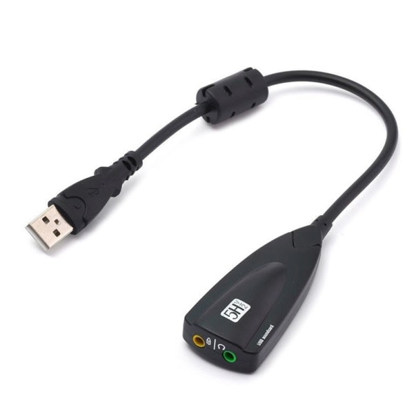 Extern USB-ljudkort 7.1-kanaler 3D-ljudadapter 3,5 mm headsetbyte för PC Desktop Notebook Plug and Play