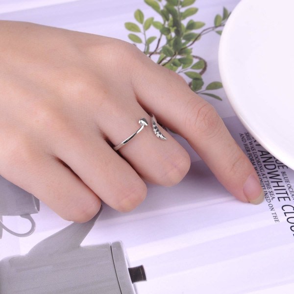 9:a Sølv Justerbara Ringar Sæt Knot Justerbar Finger Ring Led Ring T? Ring Strandsmycken Presentatör f?r women Flickor