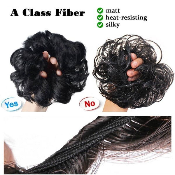 TG Hårbulle Hårförlängning Lockig Scrunchie 9