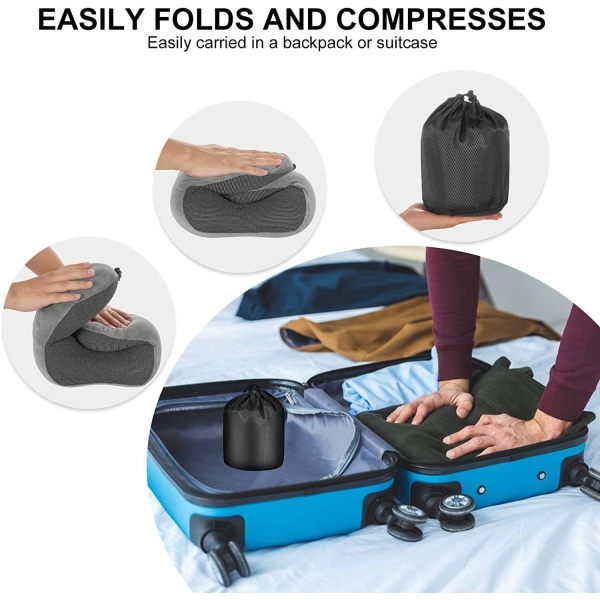 Nakkepude, memory foam nakkepude, ergonomisk rejsepude