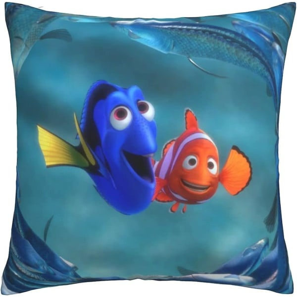Hitta Nemo Mjuka Kuddfodral 45 X 45 cm Fyrkantiga Kuddfodral Bekväma Dekorativa Kuddfodral Lyxigt Cover för Soffa Sovrum med Invändig
