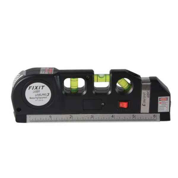 TG Laser-Vattenpass - Vattenpass, Laser, Måttband og Lineal i 1 Sort