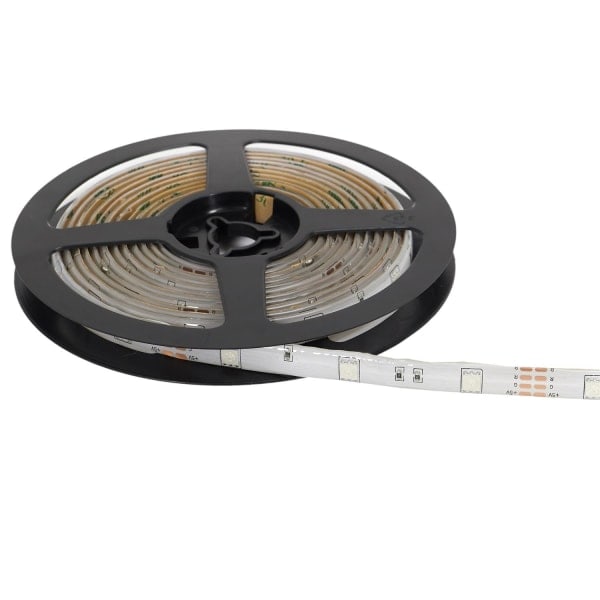 LED-stripe med fjernkontroll - RGB - 5 meter Transparent