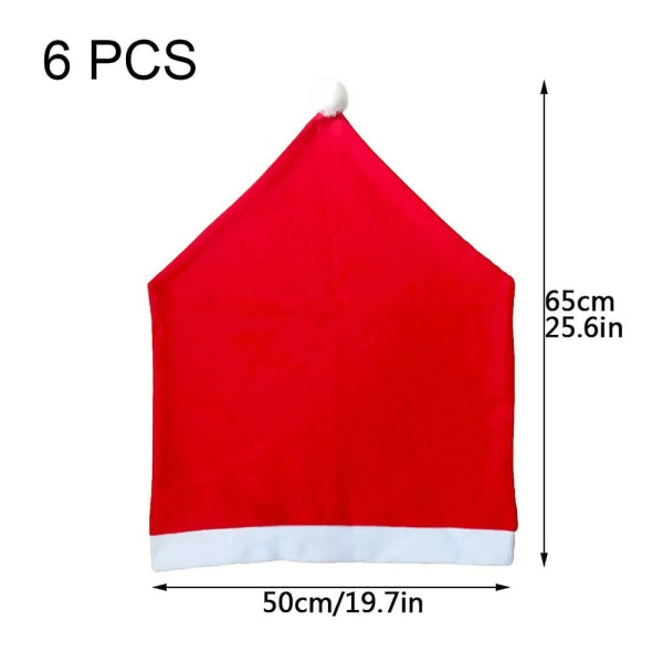 6 st Julstolsöverdrag i Non-woven, Juldekorationer