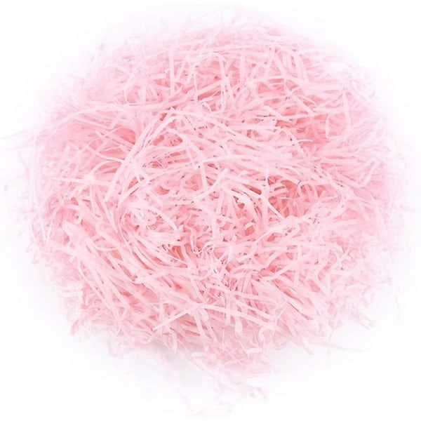 Galaxy Kraft strimlat kraftpapir til forpackning af oplægsholder, festtilbehør, dekoration, rosa, 200 g