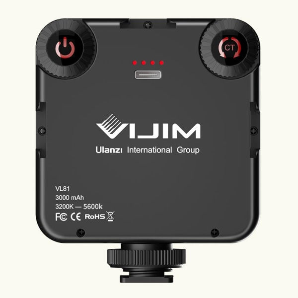 VIJIM Bi-Color LED-Panel Mini for mobil/kamera med innebygd batteri