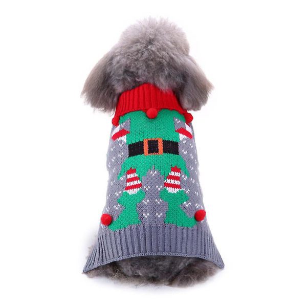 Galaxy S?t Hundkatt Ugly Christmas Sweater, Pet Fleece Xmas Pusero varma kl?der f?r vintern l