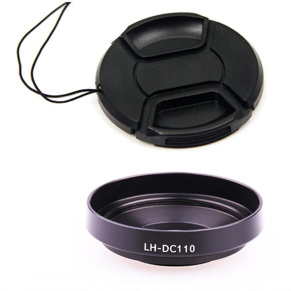 Lh-dc110 Motljusskydd för G1x Mark Iii G1xm3 G1x3 37 mm Motljusskydd +49 mm Linsskydd Cap