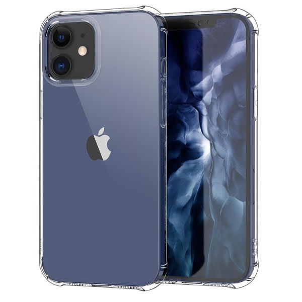 TG Genomtænkt Støtsikker Silikon Cover - iPhone 12 Mini Transparent/Gennemsigtig