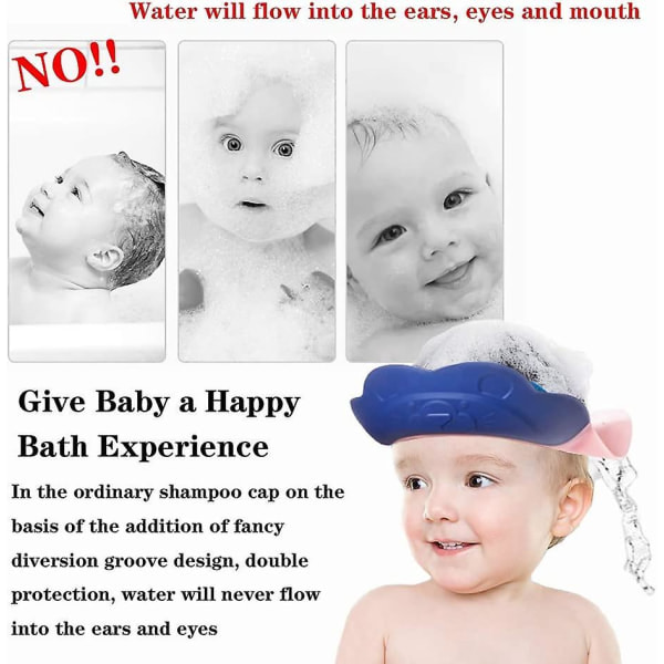 TG Cap til småbørn, justerbar Baby Lion Shampoo Cap Silikon Vandafvisende Hårvaskbeskyttelse