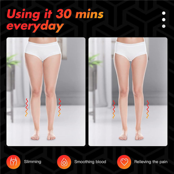 Smart Fotmassageapparat USB Laddningsbar Elektronisk Puls Fotfysioterapi Hälsomassageplatta (svart)