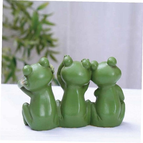 Frø Estatue Miniatyr Fe Have Frø Figur Resin Håndværk Ornament