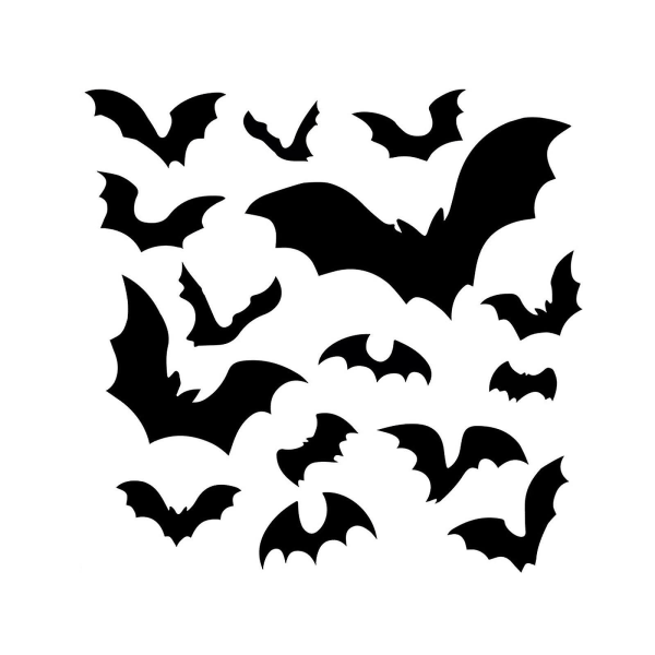 15 Halloween-flaggermusveggdekorer Halloween-flaggermusveggdekorer