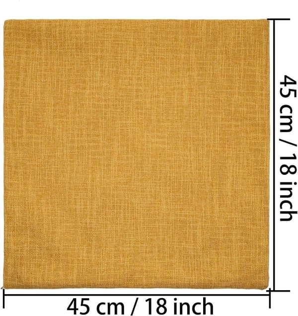 2 stk. - 45x45cm - Pudebetræk - sofapudebetræk - uden fyld - til bil, stue, soveværelse, kontor - gul