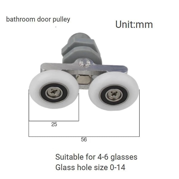 8 Dubbelsängar Upptill/Botten Duschdörrrullar 25mm