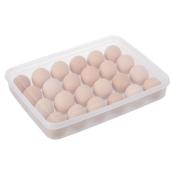 1-pack Kylskåpsäggställ med lock, transparent 24 Devil Egg Tray Organisera