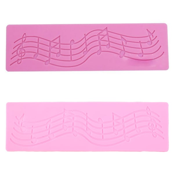 Musiknot Silikon Fondant Form Chokolade Dekorationsværktøj DIY Strip