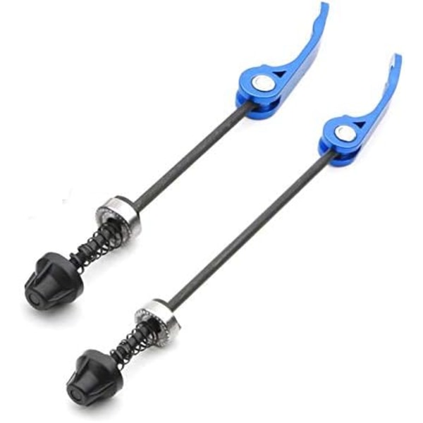 Landevei Terrengsykkel MTB Hjulnav Foran og Bak Hurtigkoblinger Hurtigutløser Spydbolt Spak Aksel QR 145/180 mm, et Par Blå Blå Blå