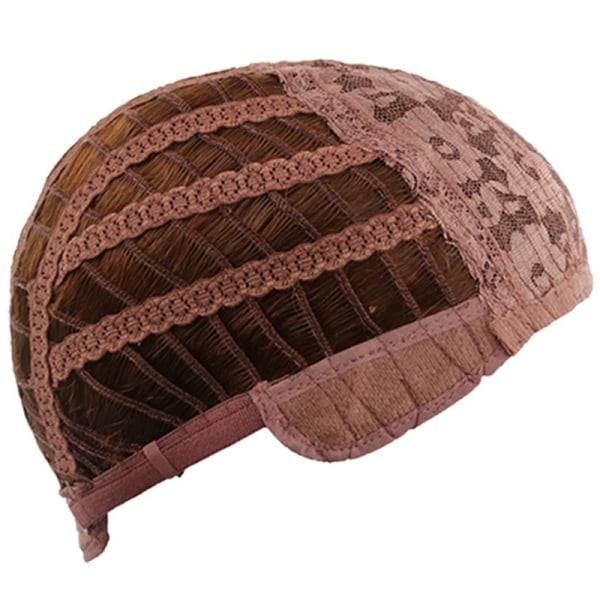TG Lyhyt ruskea peruukki naisille _ tyylikäs lyhyt kihara peruukki ruskea 28cm