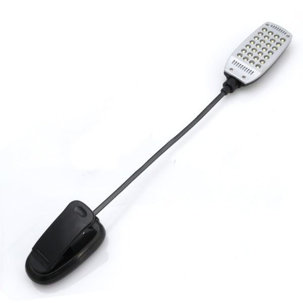 USB og batteridrevet skrivebordslampe - Bord/senghode Svart