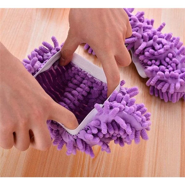 Sett med 10 mopptoffler - gjenbrukbare mikrofiber støvmoppsokker for rengjøring av gulv (kvinner, menn, barn)