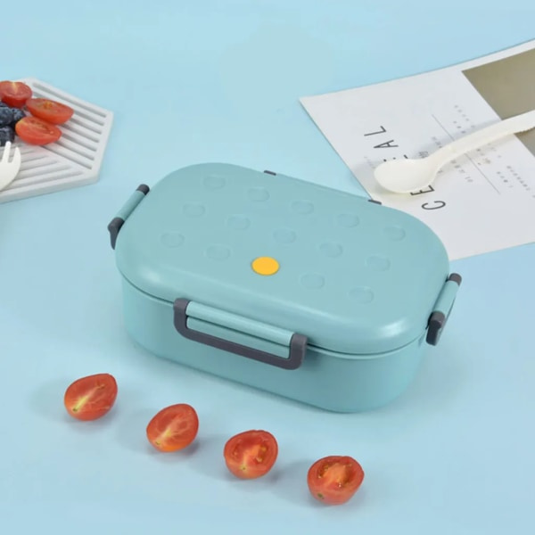 Läcksäker Bento Lunchbox/Metallbehållare med Isolerad Lunchpåse BPA-fri 1000 ml, Blå