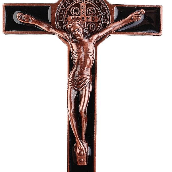 Katolskt kors metalllegering krucifix Jesus Kristus religiös vägghängande