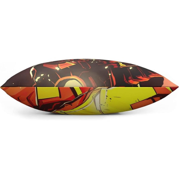 Bløde og komfortable Iron Man pudebetræk 45cm X 45cm Firkantede pudebetræk til sofa soveværelse med usynlig lynlås 18x18 tommer Dobbeltsidig print