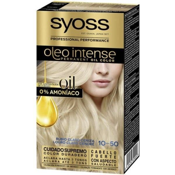 TG Syoss Olio Intense Tinte Sin Amoniaco 10,50-rubio Claro Ceniza 5 Mujer