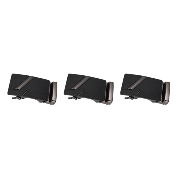 1/2/3/5 Herrar Solid Automatisk Spänne Ratchet Läder Metallbälte 3-pack