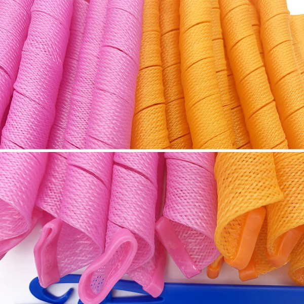 TG 45 cm Hårrulle Heatless No Heat Wave Spiral Curls DIY Styling Kit og Krog 30PC