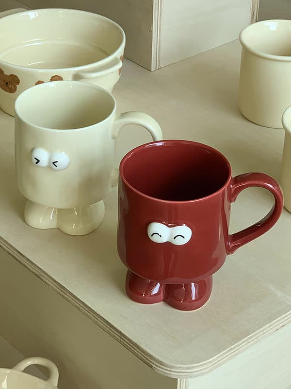 Nyhet Keramisk Kreativ Mugg, Uttryck Par Vatten Kaffekopp